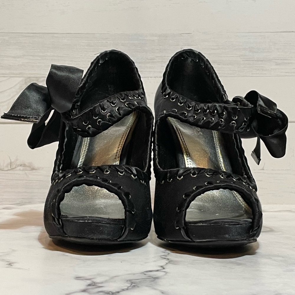 Bakers Satin Corset Heels
